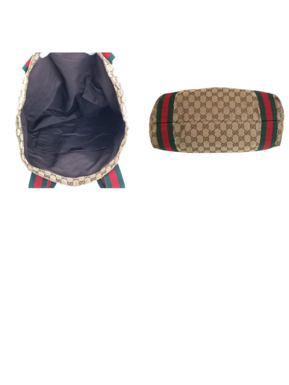 Gucci Sherry Line Beige Brown GG Canvas Tote Shoulder Bag - Picture 9 of 9